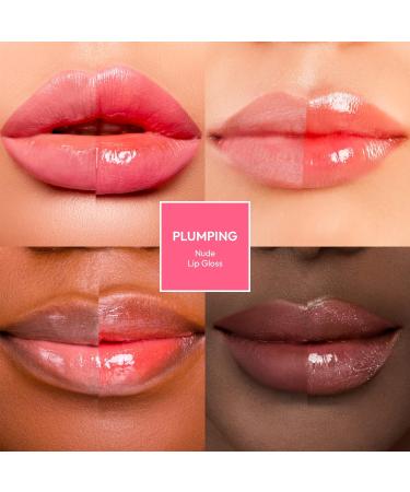 Ruby Kisses Plumping Lip Gloss | Hydrating & Volumizing | High-Shine Cruelty-Free Lip Plumper | 4 Colors | 0.15 FL oz (NUDE) - Buy Online on GoSupps.com