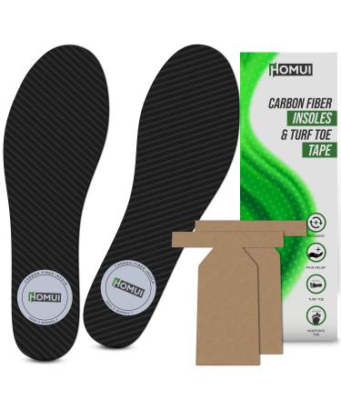 Carbon Fiber Insole - Toe Tape - Carbon Fiber Insoles for Men & Women - Hallux Rigidus/Limitus Turf Toe Brace Foot Fractures Mortons Extension Carbon Fiber Insole Post op Shoe Alternative (M6/W7) Mens 6/Womens 7