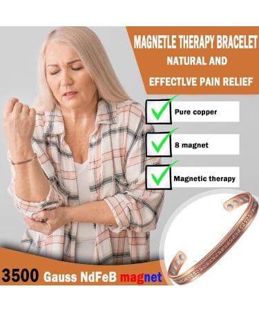 Pure Copper Magnetic Bracelet for Men & Women - 16.0 cm | Perfect Gift for Her - Buy Online on GoSupps.com