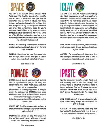 Barber Marmara Space Wax Series - Premium Hair Styling Paste for All Hair Types | International Shipping Available - Buy Online on GoSupps.com