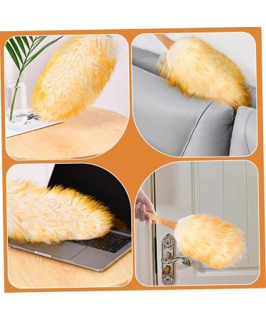 2Pcs Lambswool Duster 15'' Hand Duster Anti-Static Cleaning Duster with Wooden Handle Comfortable Grips Dusting Tools for Ceiling Fans Window Blinds Feathers Dusters - Buy Online on GoSupps.com
