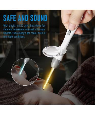 GRADENAIZE Ear Wax Removal Tool Kit for Baby & Children - LED Light, Magnifiers, Tweezers, Storage Box - Purple (7PCS) - Buy Online on GoSupps.com