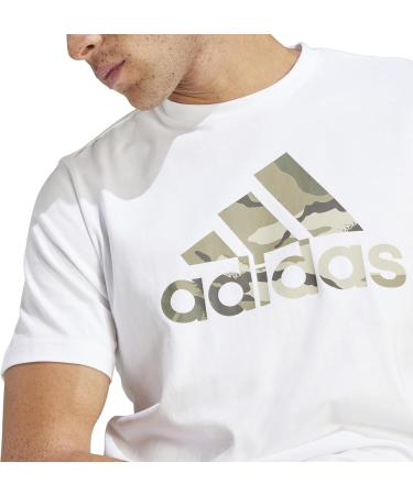 Buy adidas Men's Camo Badge of Sport Graphic Tee T-Shirt XL White - International Shipping Available - Buy Online on GoSupps.com