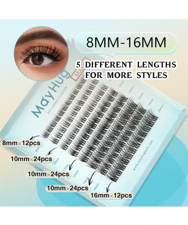 Lash Clusters - 96 Pcs D Curl Individual Eyelash Extensions | Super Thin 0.05 Band | Wispy Natural Look | MUGGY Hot - Buy Online on GoSupps.com
