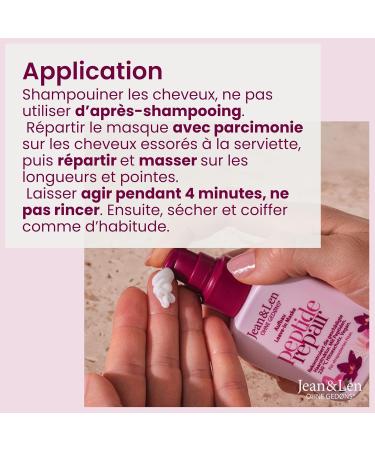 Jean & Len Masque capillaire sans rin age Peptide Bond Repair r pare & renforce les cheveux ab m s lisse prot ge jusqu 230 C soins capillaires v ganes 100 ml - Buy Online on GoSupps.com