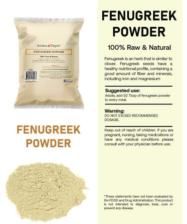 Organic 8oz Fenugreek Seed Powder | Gluten Free & Non-GMO | Hair and Skin Health | Menti Powder Bulk Herb - Buy Online on GoSupps.com