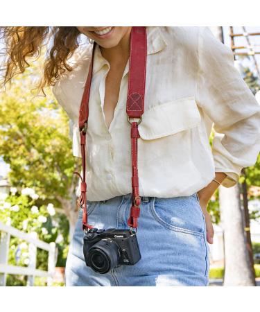 MegaGear MG1515 Sierra Series Genuine Leather Camera Strap - Brown Compact | Shoulder or Neck Strap - Buy Online on GoSupps.com