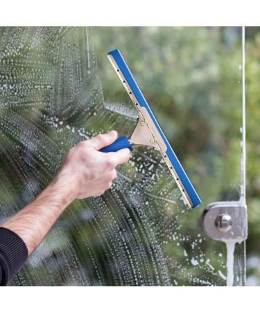 TRIXES Window Cleaning Kit Squeegee and Microfibre Window Cleaner - Car Cleaning Kit - 2-in-1 Combi Non-Streak Glass Scrubber and Rubber Wiper - Bathroom & Kitchen Accessories for Home - Buy Online on GoSupps.com