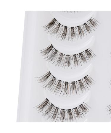 Half Lashes Cateye Wispy - 10mm Hand-Knotted Clean Band False Eyelashes | 10 Pairs Natural Look - Buy Online on GoSupps.com
