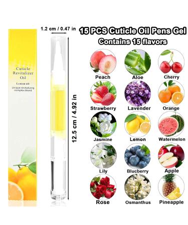 15 PCS Cuticle Oil Pen Set | Nourishing Nail Care with Fruit Plant Fragrance | Moisturizing Cuticle Treatment & Repair Oil for Healthy Nails - Buy Online on GoSupps.com