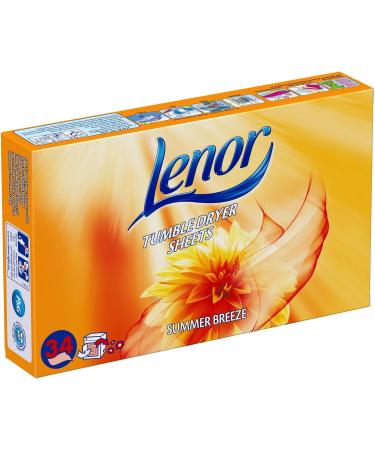 Lenor Fabric Tumble Dryer Sheets Summer Breeze - 34 Count Pack: Long-lasting Freshness - Buy Online on GoSupps.com