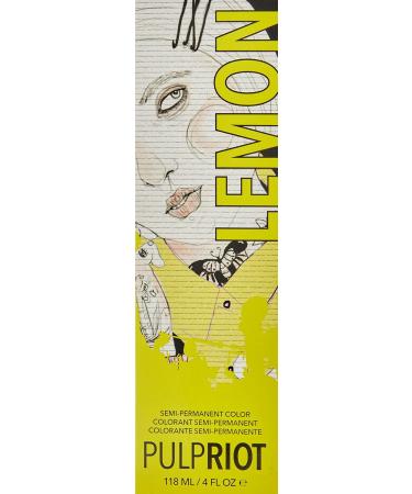 Pulp Riot Semi-Permanent Hair Color - Lemon Yellow (4 oz) | Unisex Hair Dye for Vibrant Color | International Shipping Available - Buy Online on GoSupps.com
