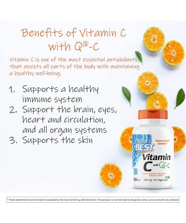 Doctor's Best Vitamin C with Quali-C | 1000 mg - 360 Veggie Capsules - Buy Online on GoSupps.com