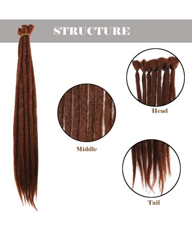 Buy No LIFE 10PCS Chocolate Dreadlock Extensions | Synthetic One-Sided Crocheted Faux Locs for Men & Women - Jamaican Punk Hip-Hop Hair Accessories - Buy Online on GoSupps.com
