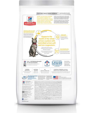 Hill's Science Diet Adult 11+ Chicken Recipe Dry Cat Food 7 lb Bag & Dry Cat Food Adult Urinary & Hairball Control Chicken Recipe 15.5 Lb Bag - Buy Online on GoSupps.com