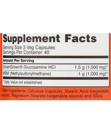Now Foods Vegetarian Glucosamine & MSM - 120 Veg Capsules for Joint Health - Buy Online on GoSupps.com