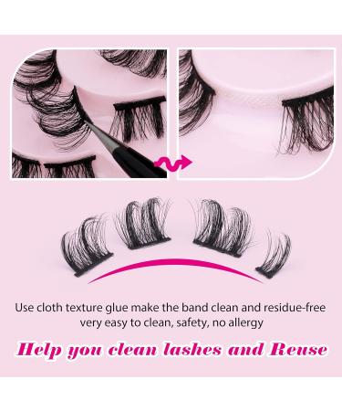 JIMIRE Clusters Wispy Faux Mink Eyelash Extensions - Natural Look, Fluffy, 3D DIY - 8-15MM Multipack - Buy Online on GoSupps.com