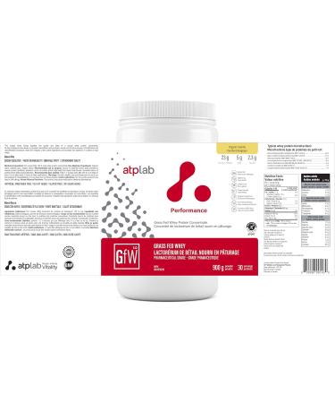 ATP LAB - Grass Fed Whey Protein Powder 900g (Vanilla Flavour)- Whey Protein Concentrate - Immune Recovery Muscle Growth Vanilla 900 g - Buy Online on GoSupps.com