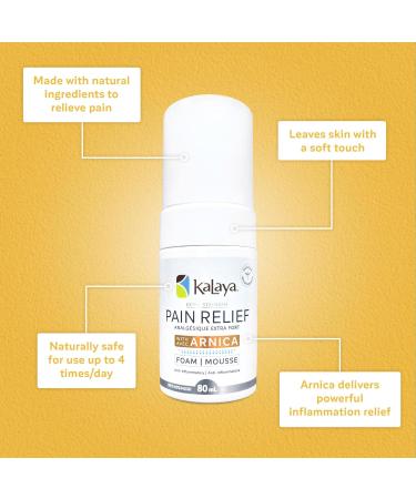 Kalaya Naturals Pain Relief Foam with Arnica - Extra Strength Muscle & Joint Rub for Adults & Kids 12+ - 2.7 oz - Fast Shipping Worldwide - Buy Online on GoSupps.com
