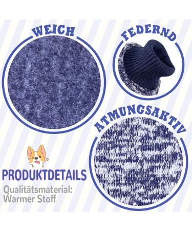 Warm Navy Blue Dog Sweater for Small & Medium Dogs - Classic Puppy Clothing Set XS Size - Buy Online on GoSupps.com