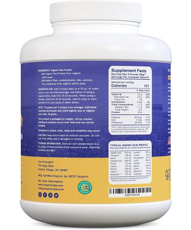 6 lb. Ultra Premium Organic Pea Protein Powder - High-Quality Plant-Based Protein Supplement - Buy Online on GoSupps.com