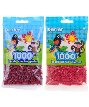 Perler Bead Bag 1000 Bundle of Cranapple and Cherry Red (2 Pack) Cranapple & Cherry