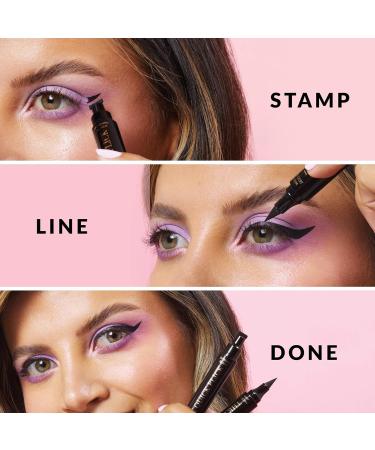 The Quick Flick - Intense Black Cat Eyeliner Stamp | Water-Proof & Smudge-Proof Felt-Tip Pen | 10mm Winged Eyeliner - 2 Pens - Buy Online on GoSupps.com
