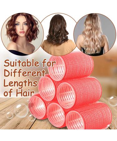 Jumbo Hair Rollers Set - 12 Pcs Self Grip Curlers for Long & Short Hair - DIY Curly Hairstyle - Heatless & Easy to Use - Colors Vary - Buy Online on GoSupps.com