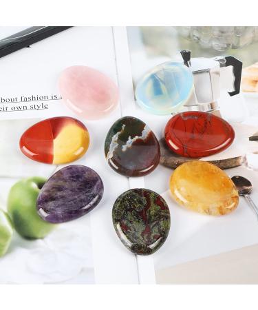 Artistone Red Jasper Crystal Thumb Worry Stone - Hand Carved Healing Pocket Stone for Meditation and Reiki - Buy Online on GoSupps.com