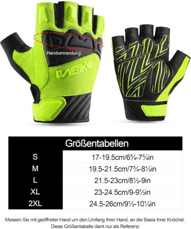 INBIKE MTB Gloves for Motocross Half-Finger with TPR Finger Pads | Flexible Cycling Gear for Mountain Biking & Racing | Gr n XL - Buy Online on GoSupps.com