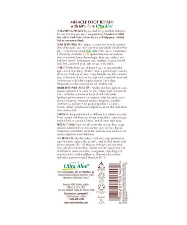 Miracle Foot Repair Cream - Fast Relief for Dry, Cracked, Itchy Feet and Heels | Moisturizes, Softens, Restores Comfort | Stops Nasty Odor - 8 oz (1 Pack) - Buy Online on GoSupps.com