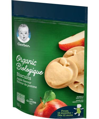 GERBER Organic Biscuits Apple Flavour Toddler Snack - Buy Online on GoSupps.com