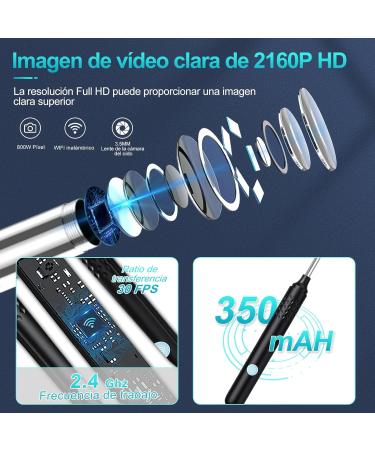 Buy 8MP HD Ear Wax Removal Otoscope - Waterproof WiFi Ear Endoscope for iPhone & Android - Buy Online on GoSupps.com