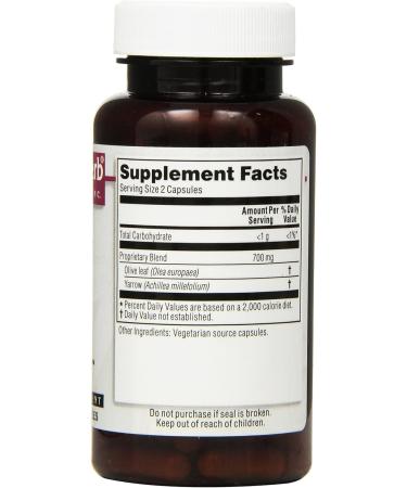 Kroeger Herb Products Olive Leaf Extract Capsules for Immune System Olive Leaf & Yarrow Supplement Vegetarian Non-GMO Gluten Free No Preservatives - 100 Capsules Made in USA - Buy Online on GoSupps.com