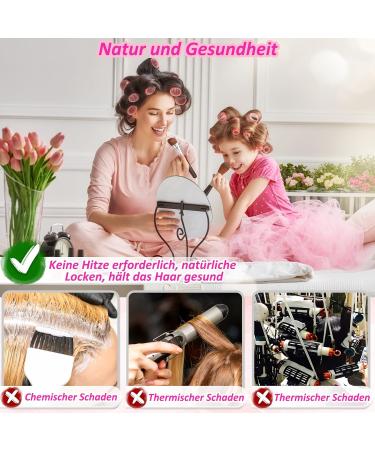 Buy Dadapanghu Curling Winder Set - 37 Pieces of Self-Adhering Hair Rollers & Combs for Effortless Heat-Free Curls - Perfect for All Hair Lengths - Buy Online on GoSupps.com
