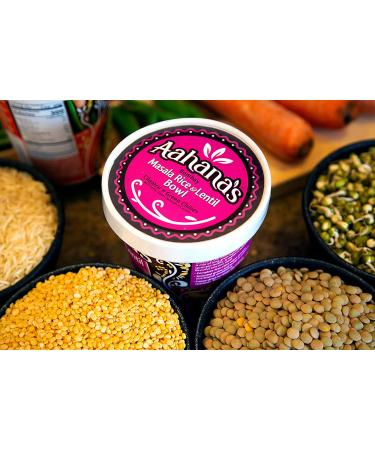Aahana's Bombay Masala Rice & Lentil Bowl - Vegan, Gluten-Free, Kosher, Non-GMO, Plant-Based - Ready To Eat Indian Vegetarian Meals (8 Pack) - Buy Online on GoSupps.com