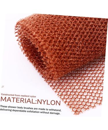 Beavorty 1 Set Bath Towel Back Body Scrubber Exfoliating African Net Back Scrubber with Handles Brown Nylon - Buy Online on GoSupps.com