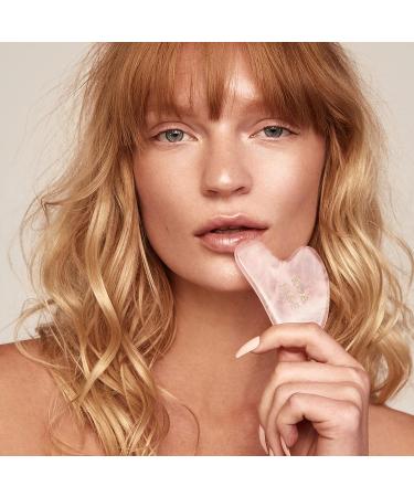 KOA LIFE Rose Quartz Gua Sha Facial Tool - Promotes Micro-Circulation, Reduces Puffiness, Anti-Aging Lymphatic Drainage Massage - Buy Online on GoSupps.com