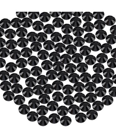 Briskbloom 288PCS SS30 6MM Flatback Hotfix Rhinestone Crystals for Crafts Clothes Shoes  Round Glass Gemstones (Jet Black) SS30 6MM Jet Black