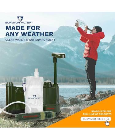 Survivor Filter Pro X Electric Water Purifier - 99.999% Virus, Bacteria, Parasite Removal - Camping Filtration System - Buy Online on GoSupps.com