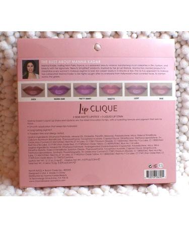 Manna Kadar Lip CLIQUE: 3 Semi-Matt Lipsticks & 3 Liquid Lip Stains - International Shipping - Buy Online on GoSupps.com
