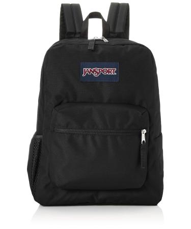 JanSport Cross Town School Backpack, Black, 17" x 12.5" x 6" - Simple Bookbag for Girls, Boys, Adults with 1 Main Compartment, Front Utility Pocket - Premium School Accessories Black One Size - Buy Online on GoSupps.com