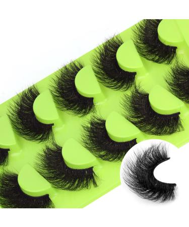 Fluffy Lashes Mink Dramatic Eyelashes D Curl Long Lashes that Look Like Extensions 20mm Thick Full Fake Eyelashes Pack Dramatic_No Lash Applicator