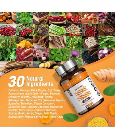 Liposomal Turmeric Curcumin Supplement with High Potency - 95% Curcuminoids Extract Enhanced with Pepper & Moringa for Optimal Health Support Enhanced Bioavailability for Joint Support 90 Count (Pack of 1) - Buy Online on GoSupps.com