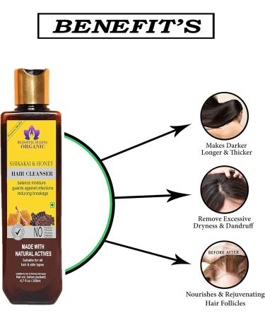 Blessfull Healing Organic Shikakai & Honey Hair Cleanser | Shampoo 200 ML (Packing May Vary) - Buy Online on GoSupps.com