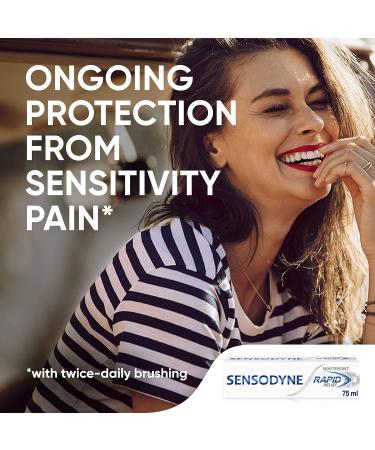 Sensodyne Rapid Relief Teeth Whitening Toothpaste 75ml - Gentle Whitening for Sensitive Teeth - Buy Online on GoSupps.com