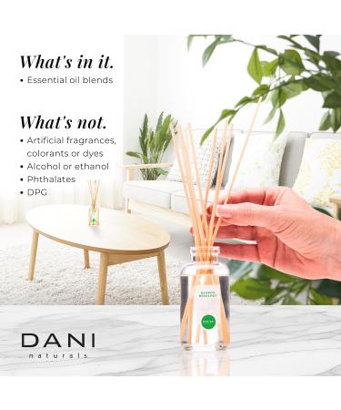 Natural Reed Diffuser Set - Clean Bamboo Bergamot Aromatherapy | DANI Naturals - Alcohol Free | 10 Sticks 3.5 oz - Buy Online on GoSupps.com