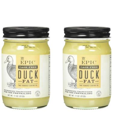 Epic Animal Fats, Duck Fat, 11 oz. (2 Count) 11 Ounce (Pack of 2)