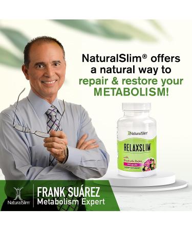 Naturalslim Relaxslim: Metabolism & Appetite Control + Stress & Fat Support - Adaptogen Supplements with Rhodiola Rosea & Ashwagandha - 120 Capsules - Buy Online on GoSupps.com