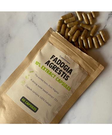 Cupulated Fadogia Agrestis 60 Capsules - 10% Extract | High Quality 500mg - Tropical Superfood Supplement - Boost Your Health! - Buy Online on GoSupps.com
